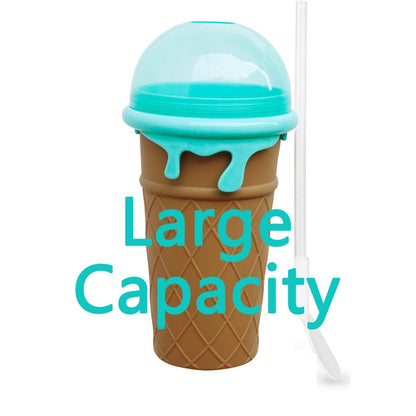 Summer Squeeze Homemade Juice Water Bottle Quick-Frozen Smoothie Sand Cup Pinch Fast Cooling Magic Ice Cream Slushy Maker Beker