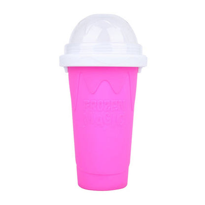 Summer Squeeze Homemade Juice Water Bottle Quick-Frozen Smoothie Sand Cup Pinch Fast Cooling Magic Ice Cream Slushy Maker Beker