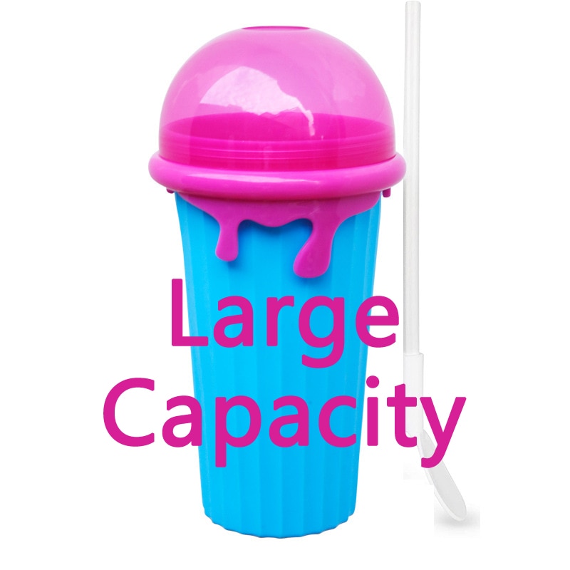 Summer Squeeze Homemade Juice Water Bottle Quick-Frozen Smoothie Sand Cup Pinch Fast Cooling Magic Ice Cream Slushy Maker Beker